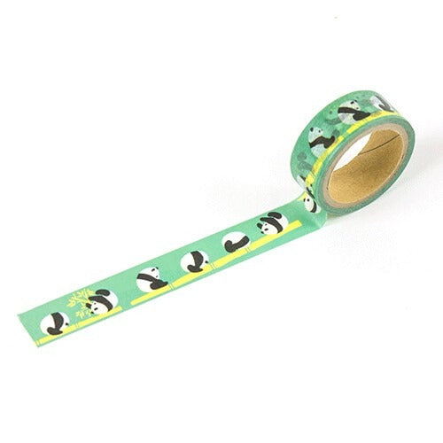 Denguri Panda Washi Tape — Green