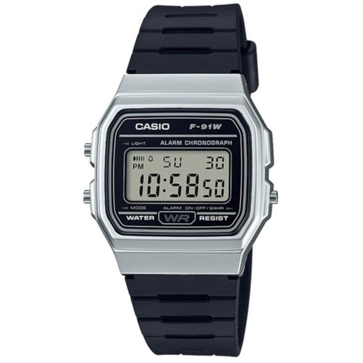 Casio F-91WM Digital Watch – Silver & Black