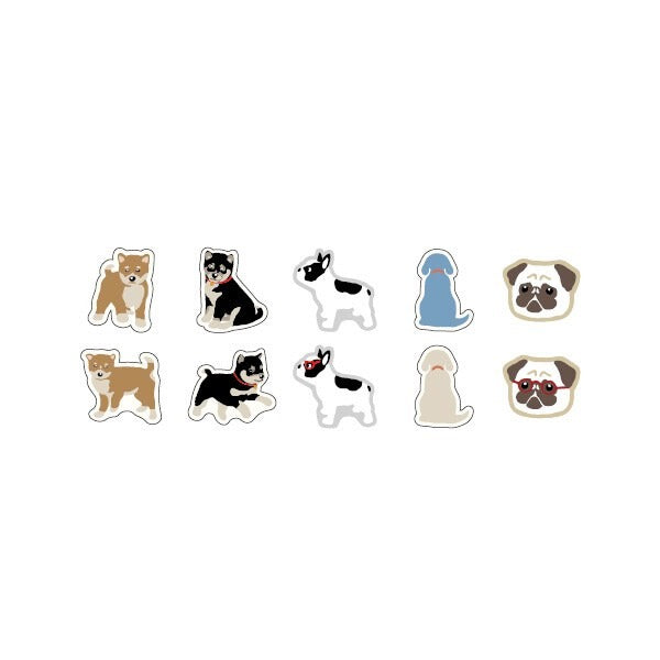 Dog Washi Flake Stickers