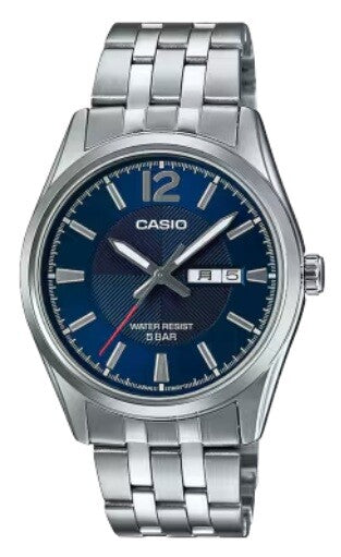Casio MTP-1335 Analog Watch – White Dial, Silver