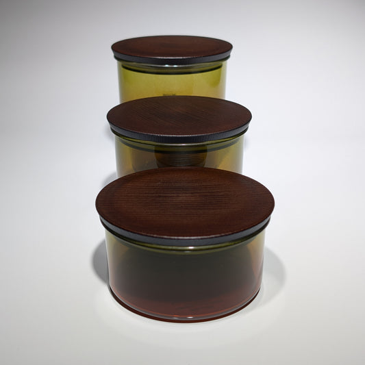 Gradient Round Storage Jar – Green/Brown