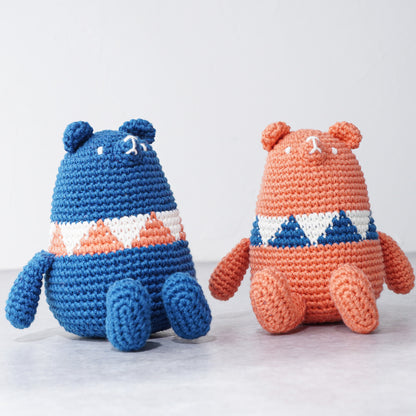 Sitting Bear Amigurumi Crochet Kit – Pair