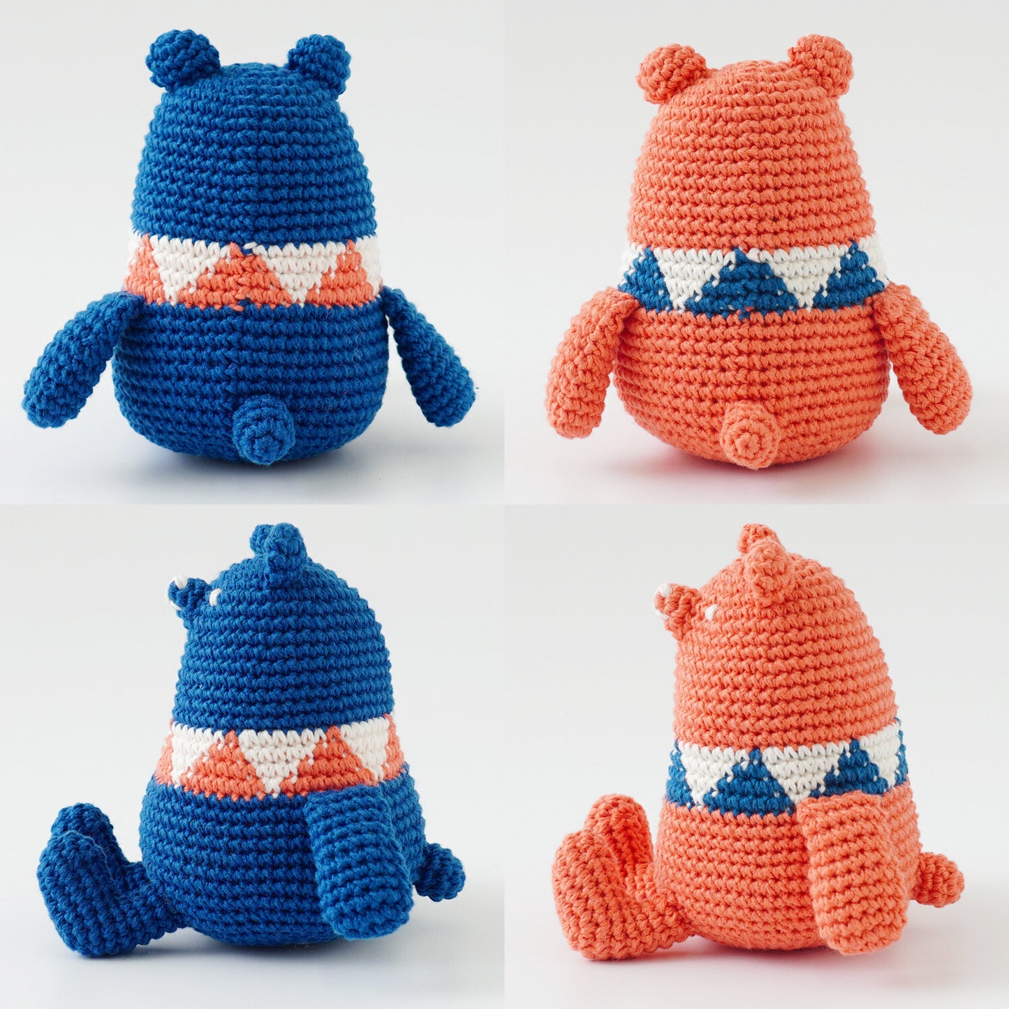 Sitting Bear Amigurumi Crochet Kit – Pair