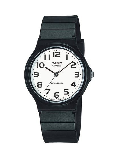 Casio MQ-24 Analog Watch – Black Case, White Dial
