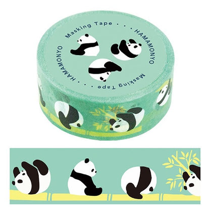 Denguri Panda Washi Tape — Green