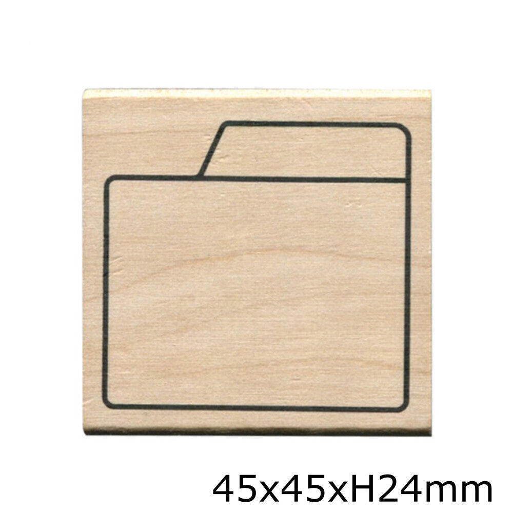 File Folder Frame Rubber Stamp