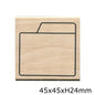 File Folder Frame Rubber Stamp