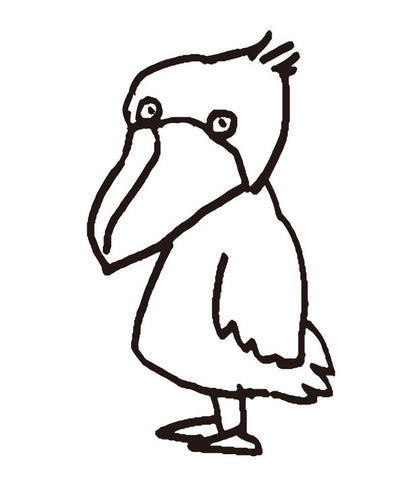 Shoebill Mini Stamp - Piccolo Series, Made in Japan