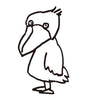 Shoebill Mini Stamp - Piccolo Series, Made in Japan