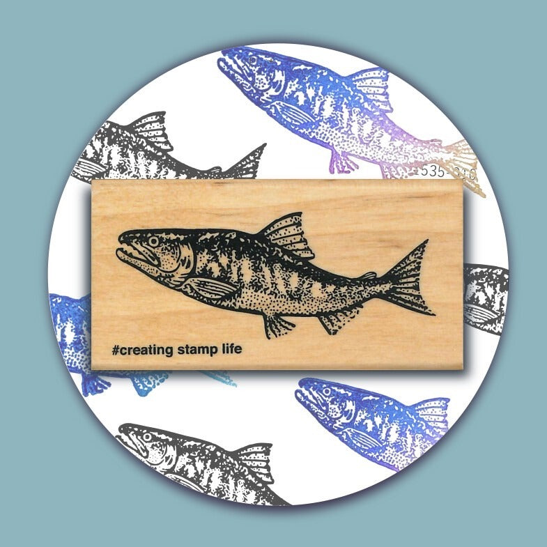 Salmon Rubber Stamp