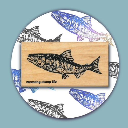 Salmon Rubber Stamp