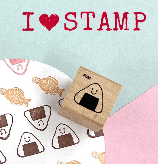 Smiling Onigiri Mini Stamp – I Love Stamp Series