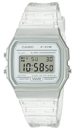 Casio F-91WS Analog Watch – Clear