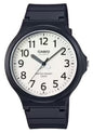 Casio MW-240 Analog Watch – Black Case, White Dial