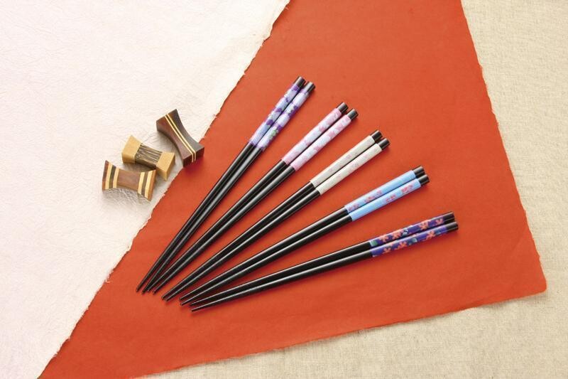 Japanese Lacquerware Chopsticks – 5 Assorted Patterns | Dishwasher Safe