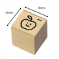 Apple Rubber Mini Stamp
