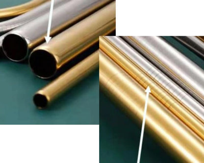 Reusable Stainless Steel Straw Set – 5 Piece