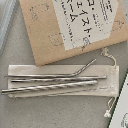 Reusable Stainless Steel Straw Set – 5 Piece