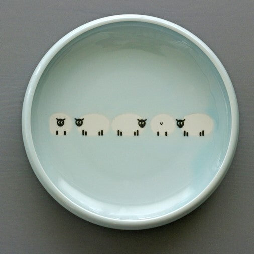 Animal Plate – Japanese Porcelain, Sheep & Duck Designs
