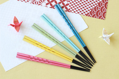Wakasa Lacquerware Chopsticks | Vibrant 5-Color Set — Dishwasher-Safe | Made in Japan