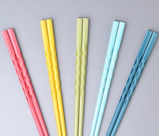 Wakasa Lacquerware Chopsticks | Vibrant 5-Color Set — Dishwasher-Safe | Made in Japan
