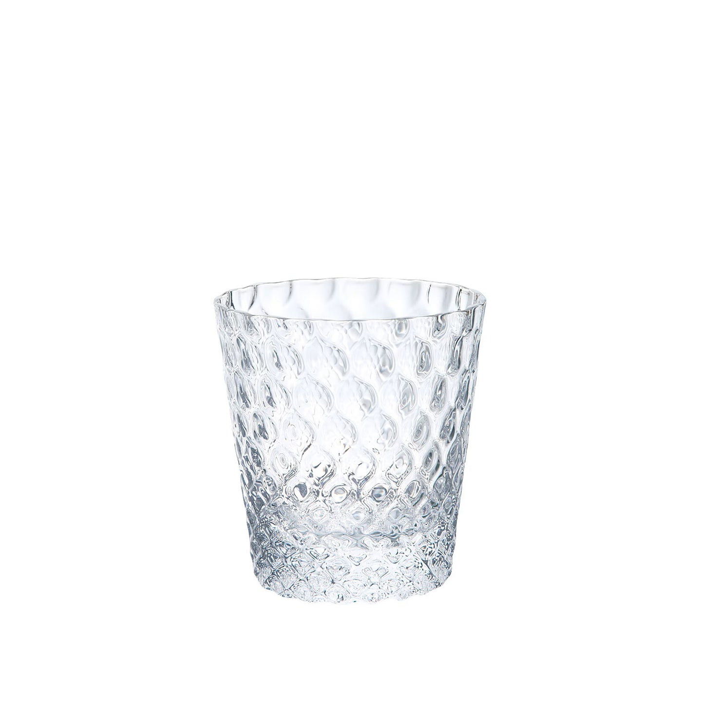 Kirameki Grid Tumbler – Japanese Handmade Crystal Glass, 300ml