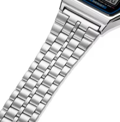 Casio A-159WA Analog Watch – Silver, Made in Japan
