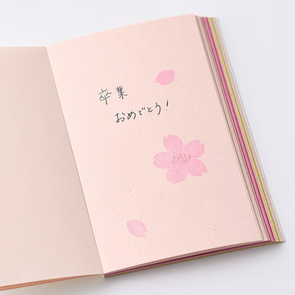 [TAKEO] Memo Pad Made in Japan Takeo SIKI HANAMI Spring flowers