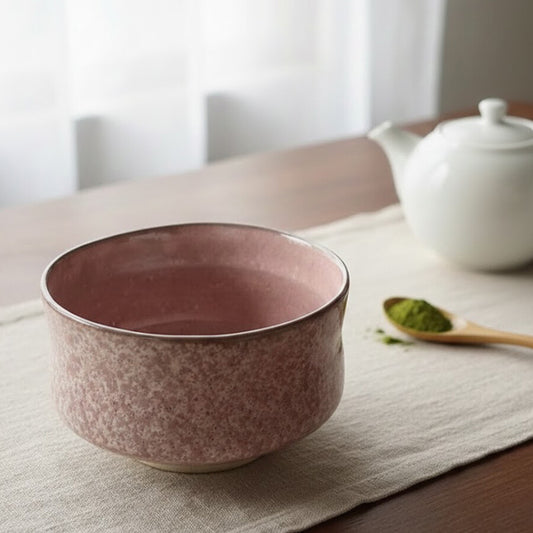 Handmade Mino Ware Matcha Bowl– Sakurayuki Rose