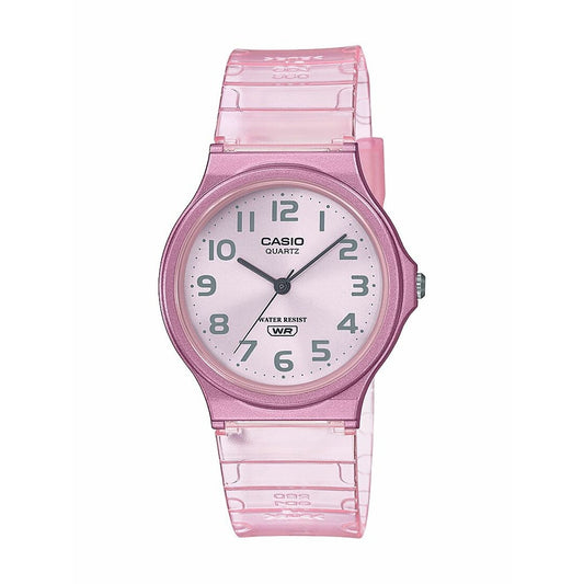 Casio MQ-24S Analog Watch – Transparent Pink