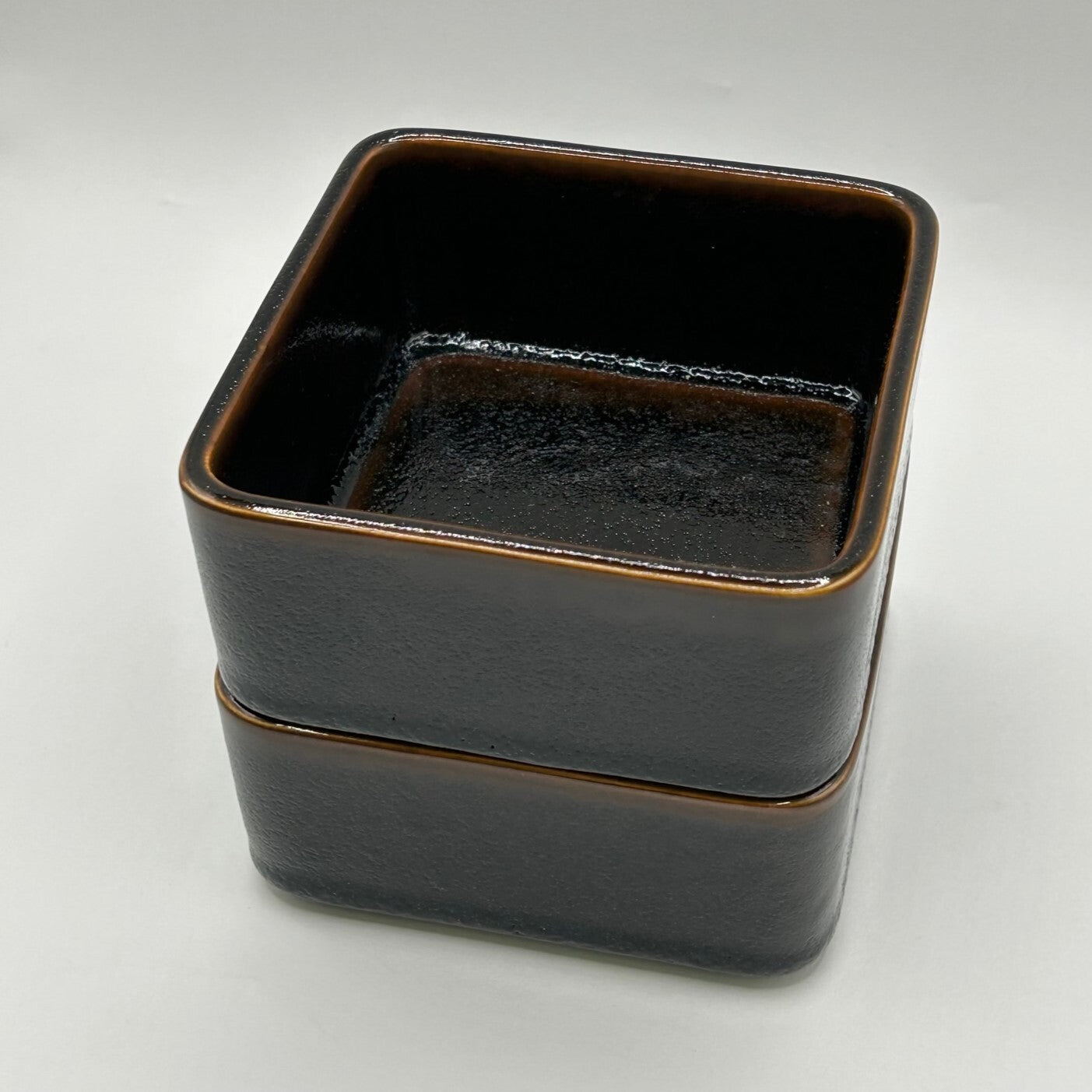 Japanese Porcelain Stacking Storage Set - 2 Containers & Lid