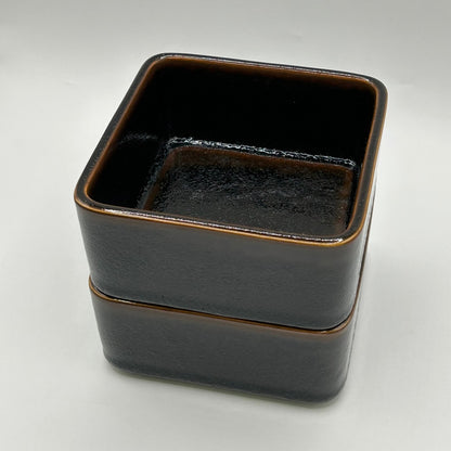 Japanese Porcelain Stacking Storage Set - 2 Containers & Lid