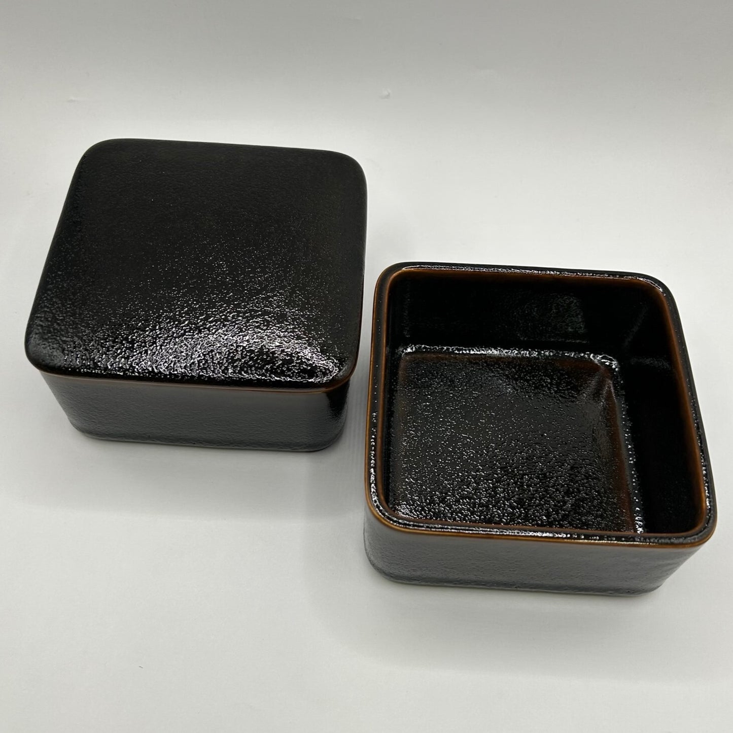Japanese Porcelain Stacking Storage Set - 2 Containers & Lid