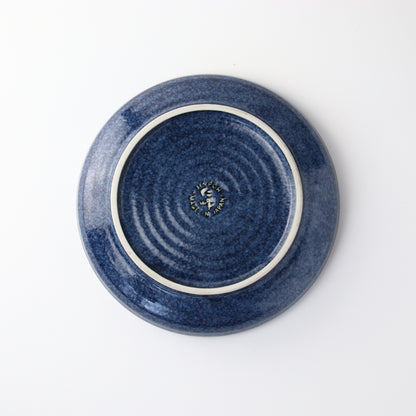 Mino Ware Pasta Bowl, Navy Blue Koi Fish