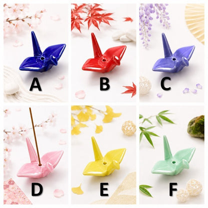 Origami Crane Ceramic Incense Holder
