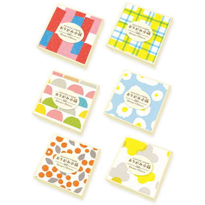 Mino Washi Origami Paper Box — 120 Small Sheets in 12 Patterns