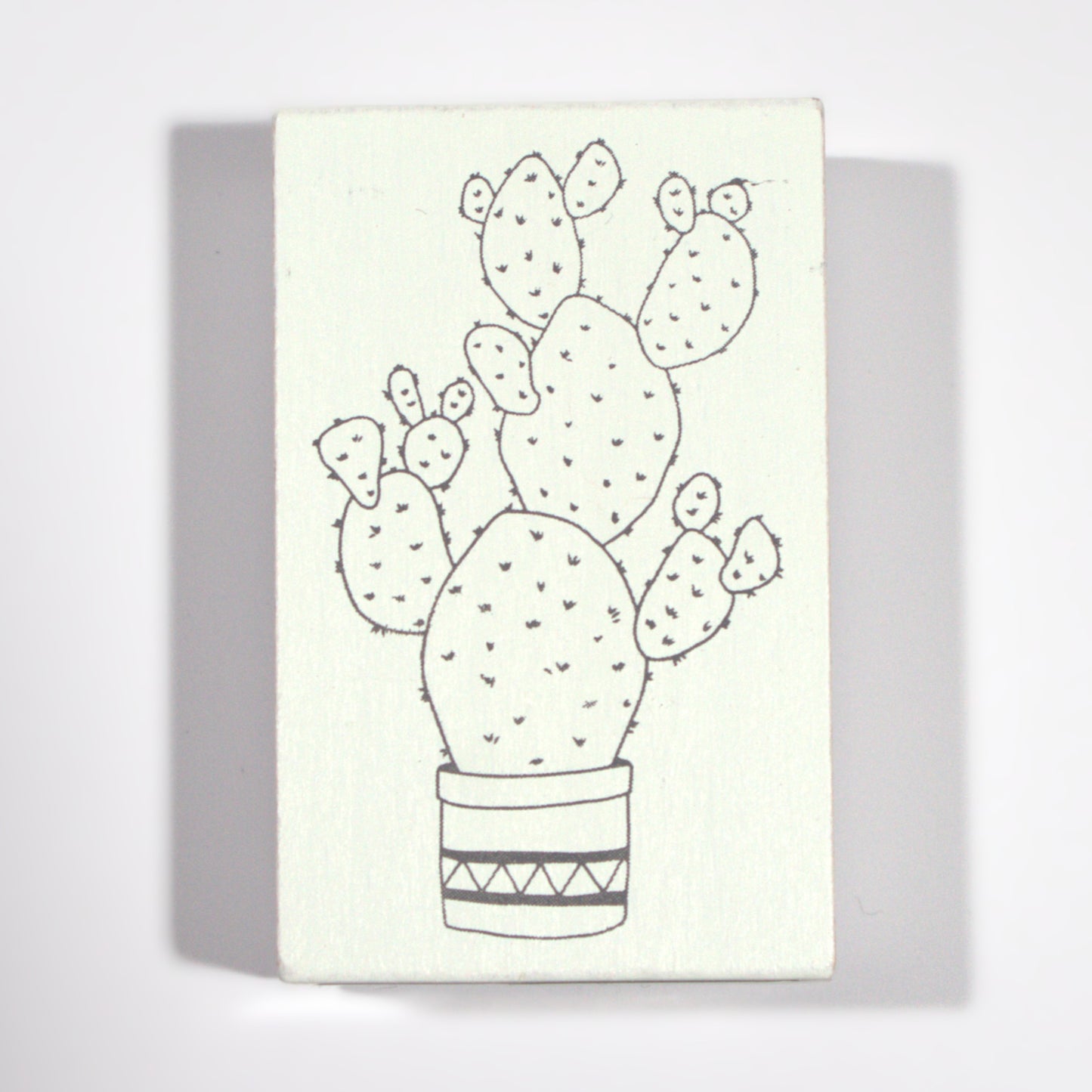 Prickly Pear Cactus Rubber Stamp