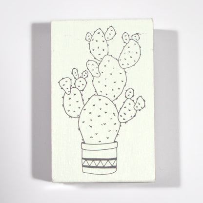 Prickly Pear Cactus Rubber Stamp