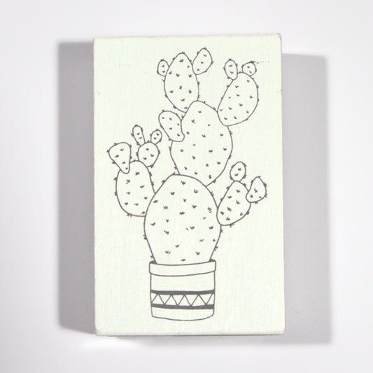 Prickly Pear Cactus Rubber Stamp