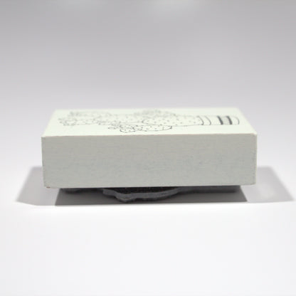 Prickly Pear Cactus Rubber Stamp