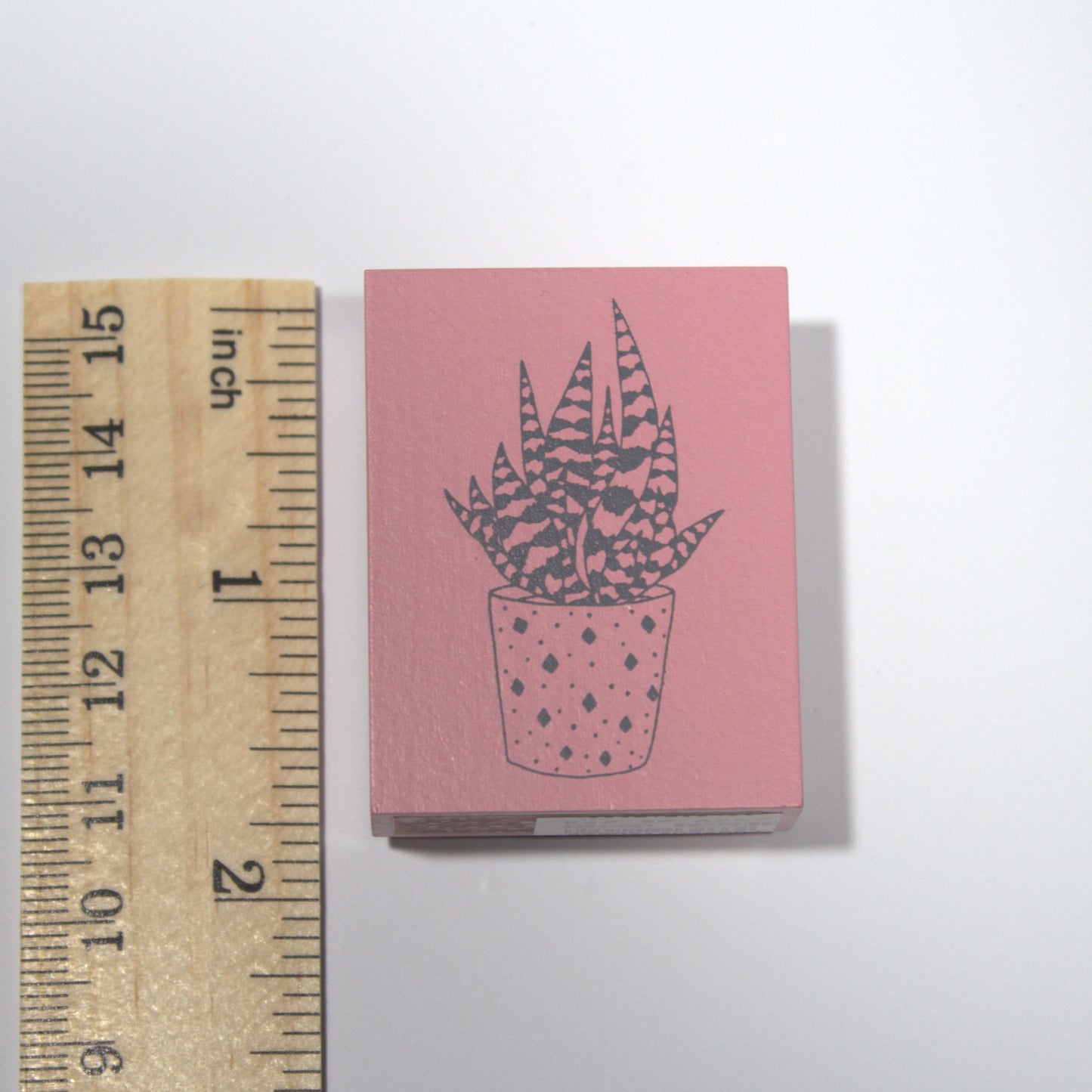 Succulent in Pot Rubber Stamp