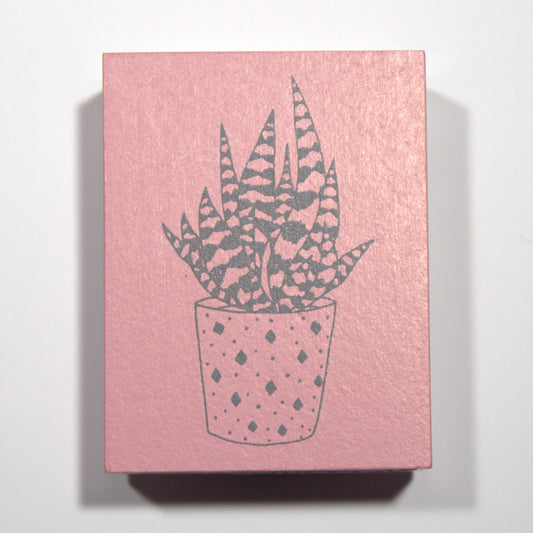 Succulent in Pot Rubber Stamp