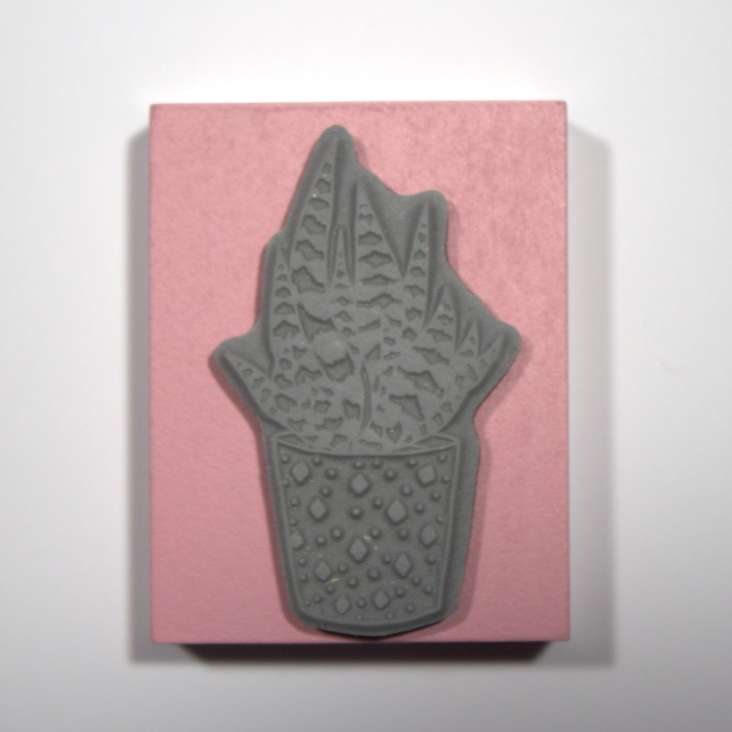 Succulent in Pot Rubber Stamp