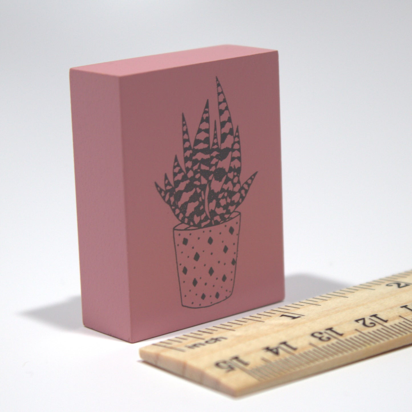 Succulent in Pot Rubber Stamp