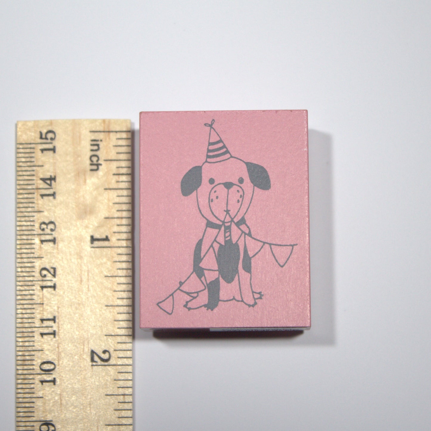 Party Dog Rubber Stamp