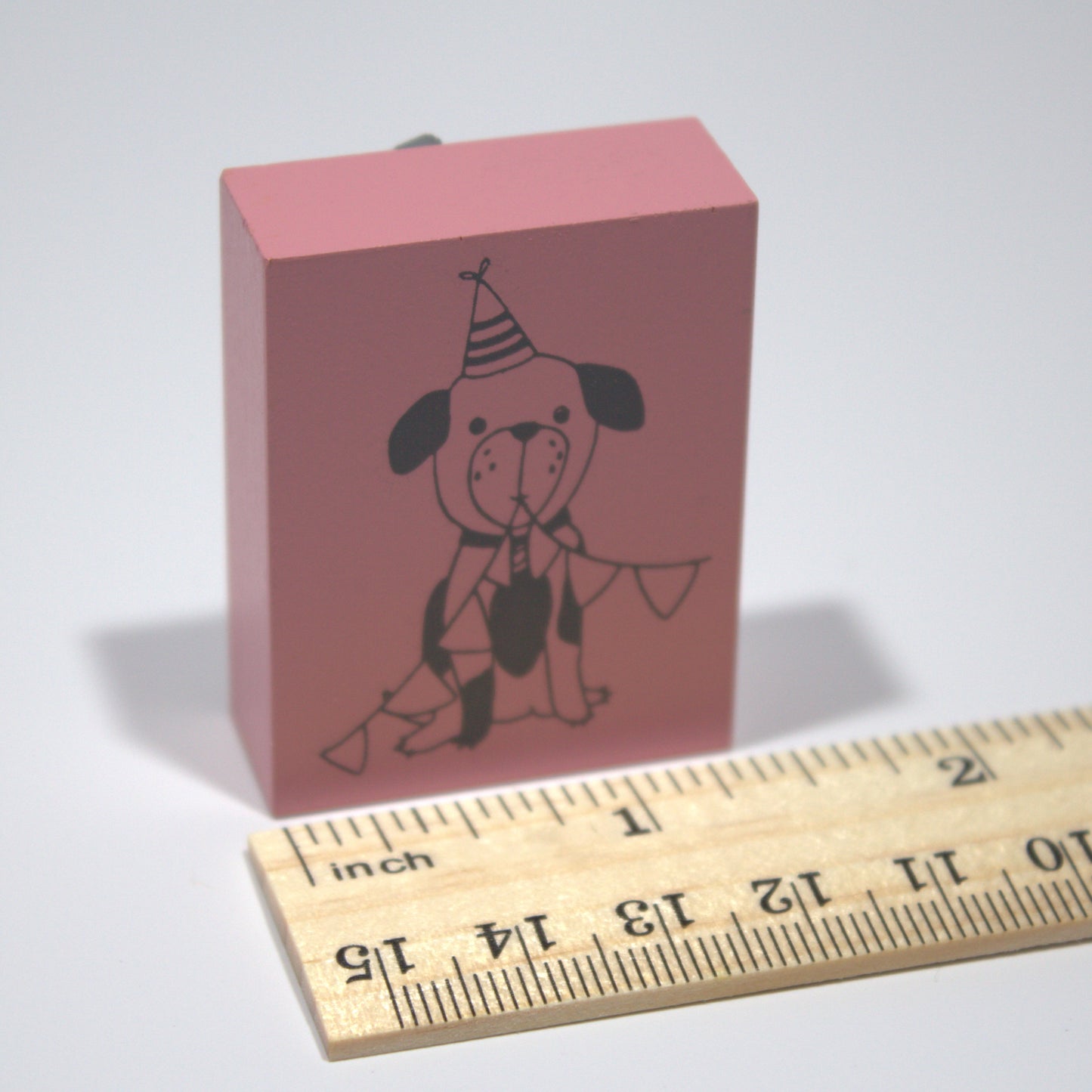 Party Dog Rubber Stamp