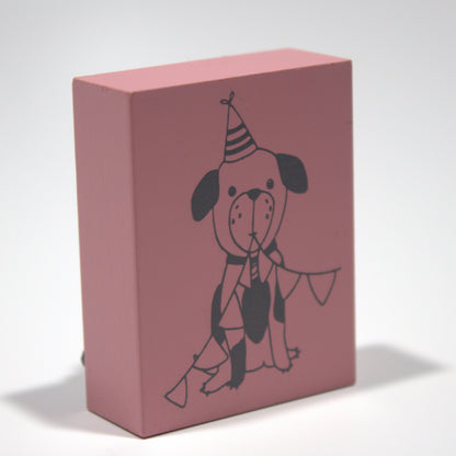 Party Dog Rubber Stamp