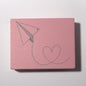 Paper Airplane Heart Rubber Stamp