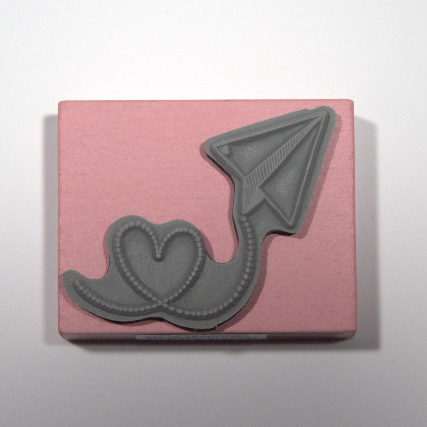 Paper Airplane Heart Rubber Stamp