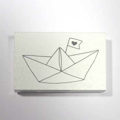 Paper Boat Rubber Stamp